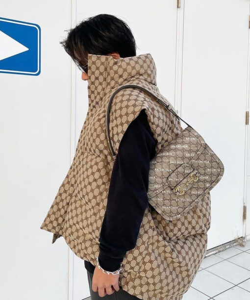 GG the hacker project mini gg horsebit 1955 bag in beige and ebony gg supreme canvas